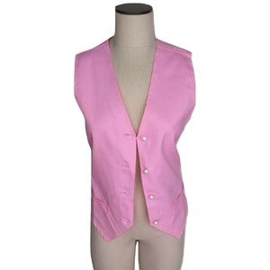 New M/L Specialty House Pink Luster Button Vest